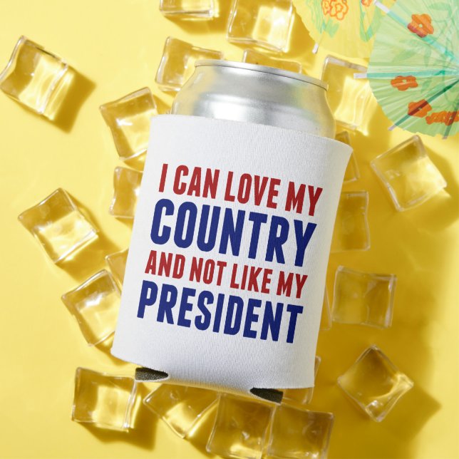 Porta-lata Anti Trump Patriótico Não Meu Presidente (Verão in situ)