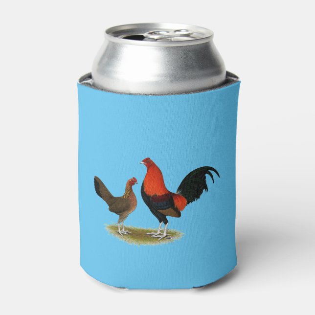 Porta-lata Antigos Bantams de Jogo Inglês: BB Red Pair (Can Front)