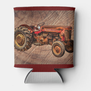 Porta-lata Antiguo Trator Vermelho