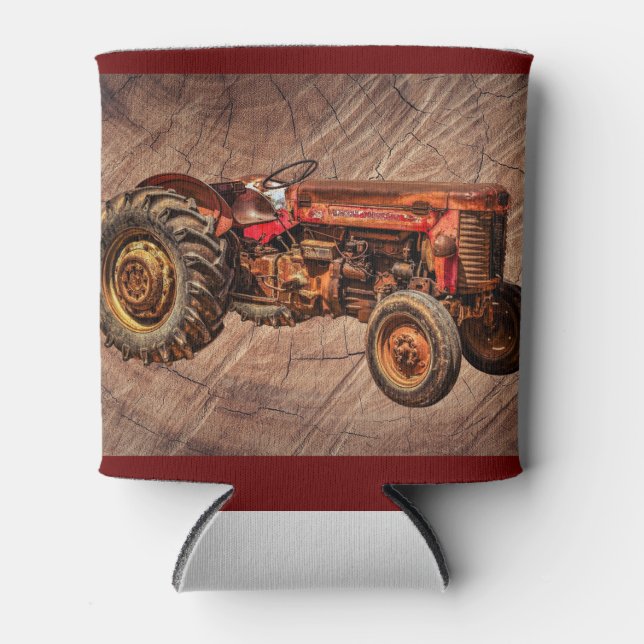 Porta-lata Antiguo Trator Vermelho (Frente)