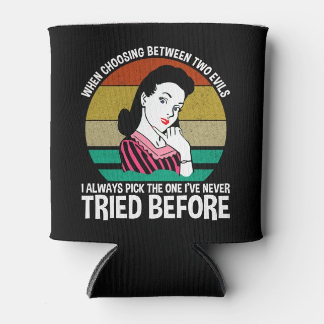 Porta-lata Ao Escolher Entre Dois Mau (Frente)