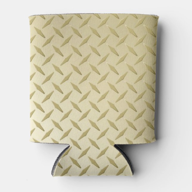 Porta-lata Aparência de Metal Dourado Diamantado (Frente)