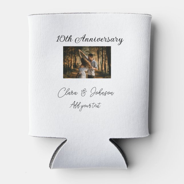 Porta-lata Apelido de casamento Aniversário adicionar nome an (Frente)