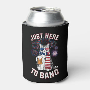 Porta-lata Apenas Aqui Para Beber Cerveja com Bandeira dos EU