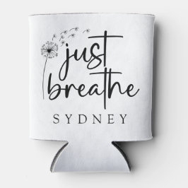 Porta-lata Apenas Respire o nome personalizado Dandelion