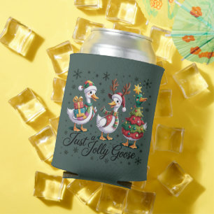 Porta-lata Apenas um ganso alegre remendado Natal Pato Engraç