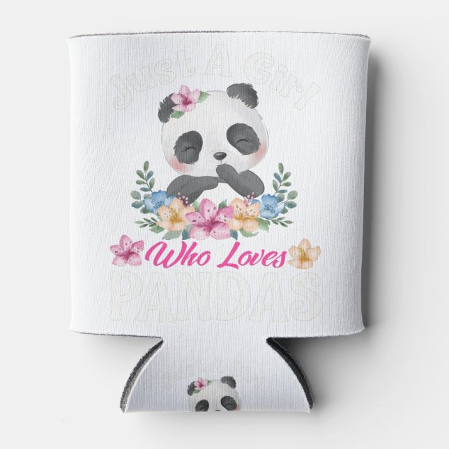 Porta-lata Apenas Uma Menina Que Ama Pandas Cute Panda T-Shir (Frente)