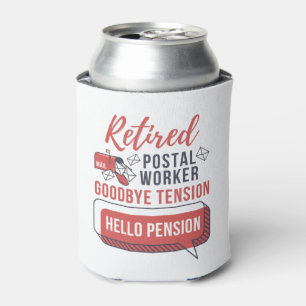 Porta-lata Aposentado Trabalhador Postal Funny Mailman