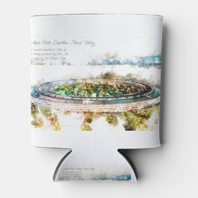 Porta-lata Apple Park Aquarell (Frente)