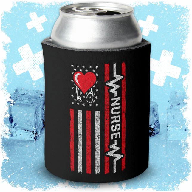 Porta-lata Apreciação da Enfermeira de Herói da Bandeira Amer (Criador carregado)