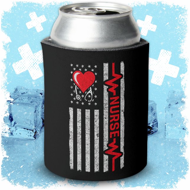 Porta-lata Apreciação da Enfermeira de Herói da Bandeira Amer (Criador carregado)