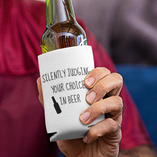 Porta-lata Apreciando Silenciosamente seu sabor em cerveja ge (Criador carregado)