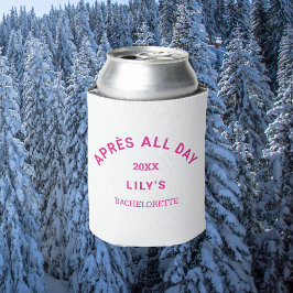Porta-lata Après All Day Hot Pink Bachelorette Ski Crest
