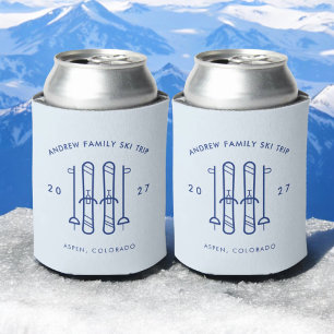 Porta-lata Apres Ski Trip Favors, Family Ski Weekend Gifts