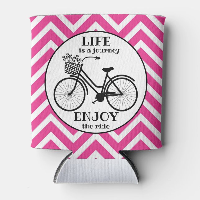 Porta-lata Aproveite o passeio | Bicicleta Com Flores Motivac (Frente)