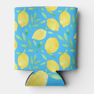 Porta-lata Aquarela Limões de esboços, Design sem costura
