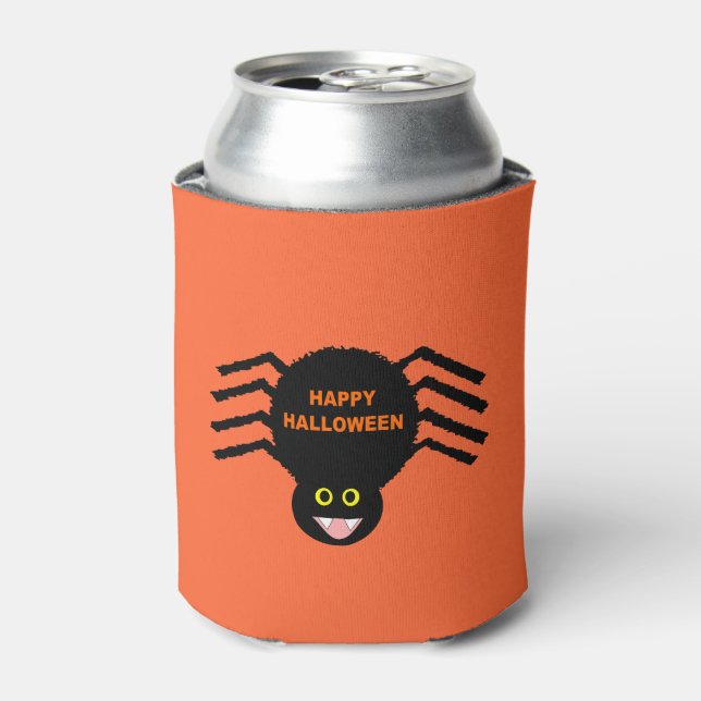 Porta-lata Aranha Negra Halloween Pode Resfriar (Can Front)
