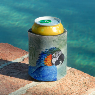 Porta-lata Arara Azul e Dourada