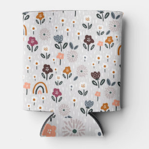 Porta-lata Arcos-Chuva Florais: Textura Sem Costura Desenhada