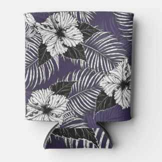 Porta-lata Areca palm, desenho de hibisco: padrão de safra