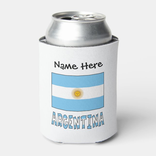 Porta-lata Argentina e Argentina com seu nome (Can Front)