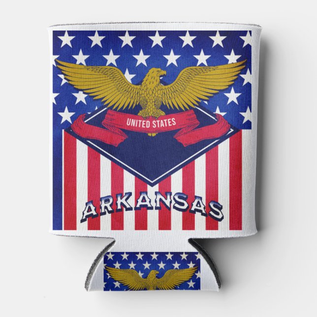 Porta-lata Arkansas USA Flag (Frente)