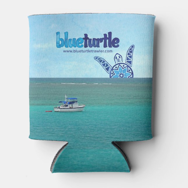 Porta-lata Arrasto De Tartaruga Azul Pode Arrefecer (Frente)