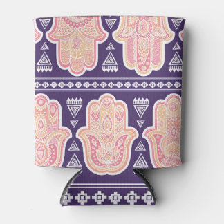 Porta-lata Arrastou a mão do hamsa índio, padrão perfeito.