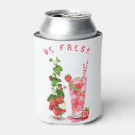 Porta-lata Arrefecimento de Morango fresco - Texto personaliz