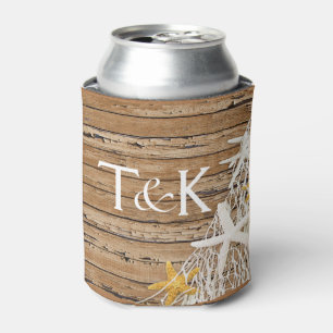 Porta-lata Arrefecimento Rustic Weathered De Madeira   marrom