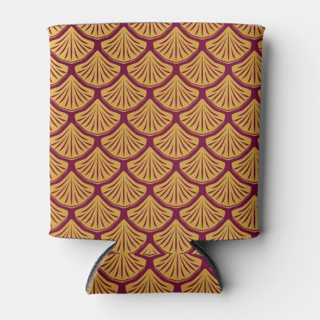 Porta-lata Art Deco Scales da Sereia - Magenta (Frente)