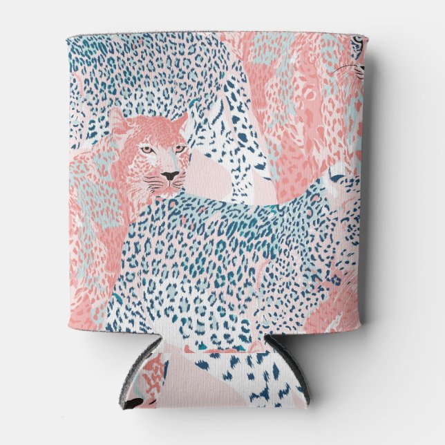 Porta-lata Art Leopard Abstrato Animal Standard (Frente)