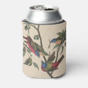 Porta-lata Arte Colorida de Pássaro Pintado Audubon Vintage
