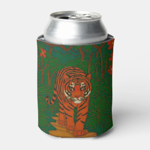 Porta-lata Arte de Cloisonne Tigre no Caminho da Selva