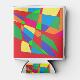 Porta-lata arte de cores vermelhas do bloco