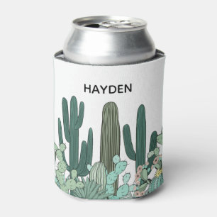 Porta-lata Arte de Jardim de Cactus Personalizado
