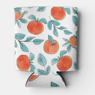 Porta-lata Arte de linha laranja: padrão sem costura