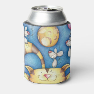 Porta-lata Arte de Lua de Gato e Rato Caprichosa Fofa