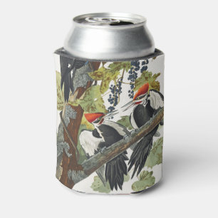 Porta-lata Arte de Pássaro Pica-Pau-Grande Audubon Vintage