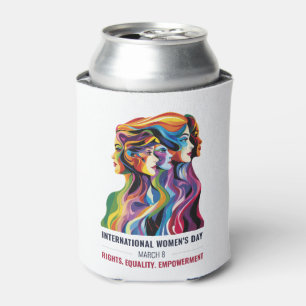 Porta-lata Arte de Rostos Femininos Dia Internacional da Mu