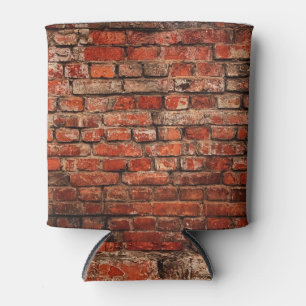 Porta-lata Arte de tijolo, fundo texturizado.