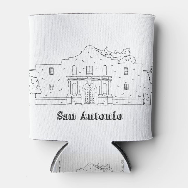 Porta-lata Arte de Vacinação de San Antonio Alamo (Frente)