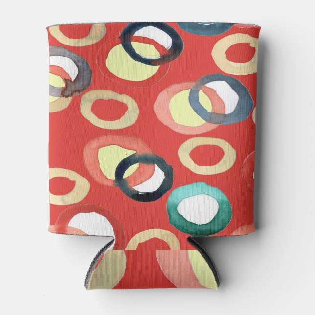 Porta-lata Arte em Segundo Plano do Vivid Aquarelle Abstrato (Frente)