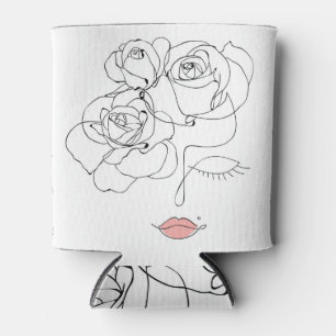 Porta-lata Arte Floral: Mulher Mínima.