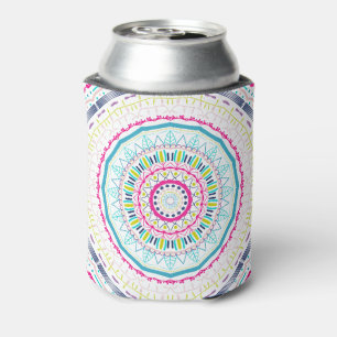 Porta-lata Arte Vibrante e Colorida de Mandala