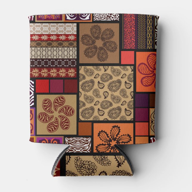 Porta-lata Artes indianas, conjunto criativo mega uniforme. (Frente)