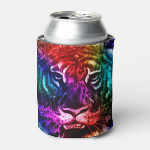 Porta-lata Artsy Rainbow Tiger