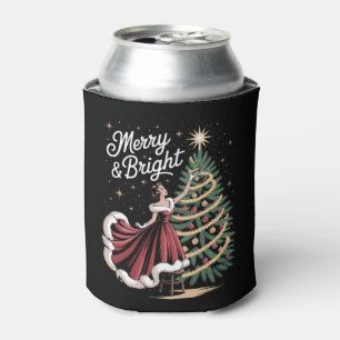 Porta-lata Árvore De Natal Alegre E Brilhante Senhora Vintage