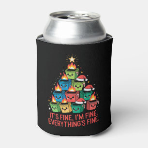Porta-lata Árvore de Natal Fogueira no Lixo Tudo Bem Estou Be