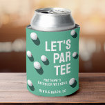 Porta-lata Árvore de Vamos de Golfe do Partido de Bachelor Pe<br><div class="desc">Mantenha suas bebidas frias e os frascos aquecidos com esta "Tee do Par de Vamos" personalizada do Bachelor Party Golfing podem resfriar! Com um legal design de bola isométrica de golfe tipográfico,  é perfeito para um dia divertido no verde. Personalize para a tripulação do noivo!</div>